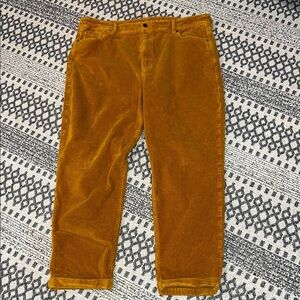 American Eagle Mom Jeans Womens Corduroy Stretch Roll Hem Pants Size 20